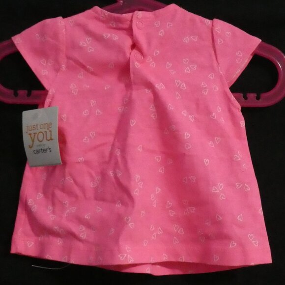 CARTER'S - Just One You | 3M | Cute Pink Baby Dress with Hearts | NWT - Picture 2 of 16
